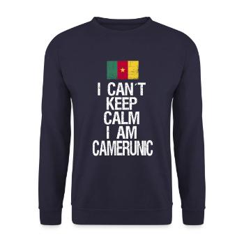 Je n’arrive pas à garder mon calme Je suis camerounais - Sweat-shirt Unisexe - marine - Devant - Alina (178cm) & Michal (187cm)