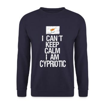 I can not Keep Calm I am Zyprer - Unisex Pullover - Navy - Vorne - Alina (178cm) & Michal (187cm)