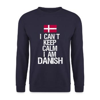 Je ne peux pas rester calme Je suis Dane - Sweat-shirt Unisexe - marine - Devant - Alina (178cm) & Michal (187cm)