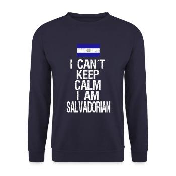 Je ne peux pas garder mon calme Je suis salvadorien - Sweat-shirt Unisexe - marine - Devant - Alina (178cm) & Michal (187cm)