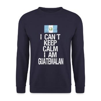 Je ne peux pas rester calme Je suis guatémaltèque - Sweat-shirt Unisexe - marine - Devant - Alina (178cm) & Michal (187cm)