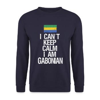 Je n’arrive pas à garder mon calme Je suis Gabonais - Sweat-shirt Unisexe - marine - Devant - Alina (178cm) & Michal (187cm)