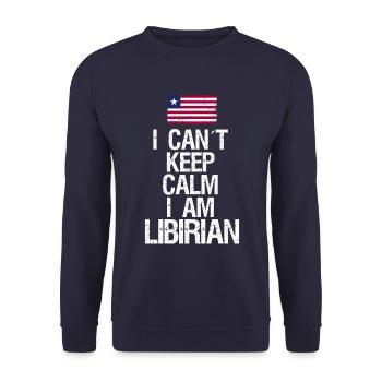 I can not Keep Calm I am Libyan - Unisex Sweatshirt - navy - Front - Alina (178cm) & Michal (187cm)