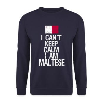 I can not Keep Calm I am Mateser - Unisex Pullover - Navy - Vorne - Alina (178cm) & Michal (187cm)