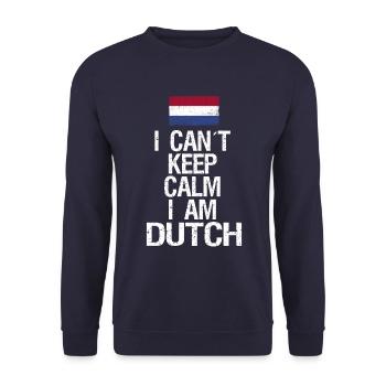 Je ne peux pas rester calme Je suis Hollandais - Sweat-shirt Unisexe - marine - Devant - Alina (178cm) & Michal (187cm)