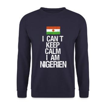 Je n’arrive pas à garder mon calme, je suis Nigrer - Sweat-shirt Unisexe - marine - Devant - Alina (178cm) & Michal (187cm)