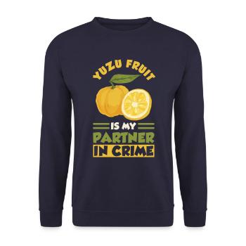 Yuzu Fruit Dicton - Sweat-shirt Unisexe - marine - Devant - Alina (178cm) & Michal (187cm)