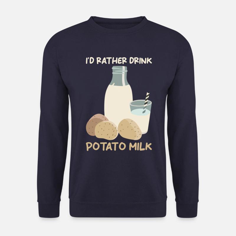 Kartoffel Milch Spruch - Unisex Pullover - Navy