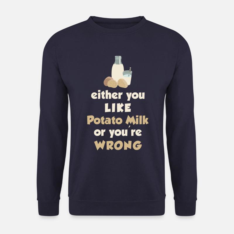 Kartoffel Milch Spruch - Unisex Pullover - Navy