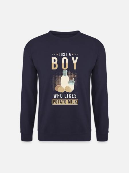 Potato milk saying - Unisex Sweatshirt - navy