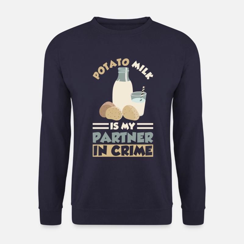 Kartoffel Milch Spruch - Unisex Pullover - Navy