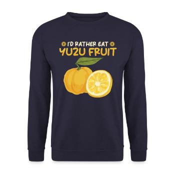Yuzu Fruit Dicton - Sweat-shirt Unisexe - marine - Devant - Alina (178cm) & Michal (187cm)