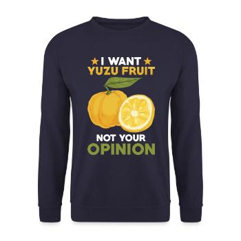 Yuzu Fruit Dicton - Sweat-shirt Unisexe - marine - Devant - Alina (178cm) & Michal (187cm)