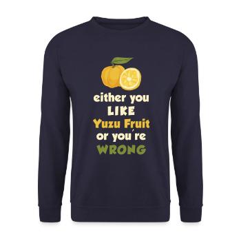 Yuzu Fruit Dicton - Sweat-shirt Unisexe - marine - Devant - Alina (178cm) & Michal (187cm)