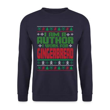Auteur Dicton de Noël - Sweat-shirt Unisexe - marine - Devant - Alina (178cm) & Michal (187cm)
