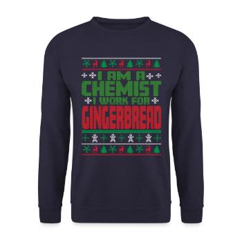 Chimiste Noël dicton - Sweat-shirt Unisexe - marine - Devant - Alina (178cm) & Michal (187cm)