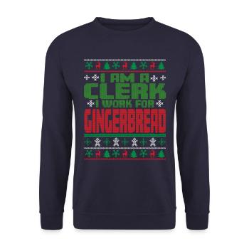 Dicton de Noël du greffier - Sweat-shirt Unisexe - marine - Devant - Alina (178cm) & Michal (187cm)