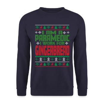 Paramedic Christmas quote - Unisex Sweatshirt - navy - Front - Alina (178cm) & Michal (187cm)