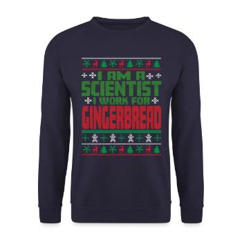Dicton de Noël des scientifiques - Sweat-shirt Unisexe - marine - Devant - Alina (178cm) & Michal (187cm)