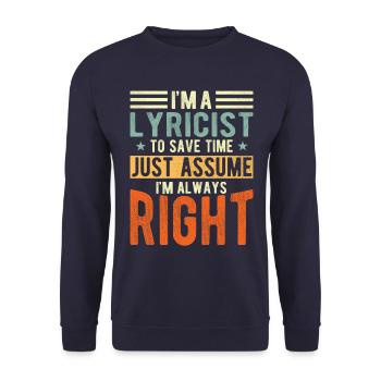 Texter - Unisex Pullover - Navy - Vorne - Alina (178cm) & Michal (187cm)