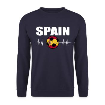 Spanien Fußball - Unisex Pullover - Navy - Vorne - Alina (178cm) & Michal (187cm)