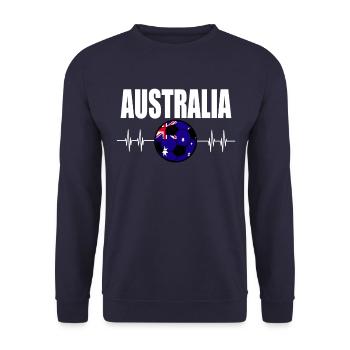 Football australien - Sweat-shirt Unisexe - marine - Devant - Alina (178cm) & Michal (187cm)