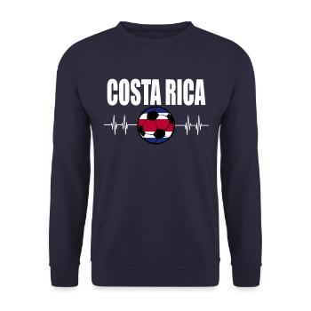 Costa Rica Soccer - Unisex Sweatshirt - navy - Front - Alina (178cm) & Michal (187cm)