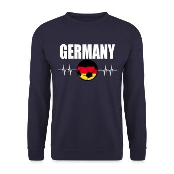 Allemagne Football - Sweat-shirt Unisexe - marine - Devant - Alina (178cm) & Michal (187cm)