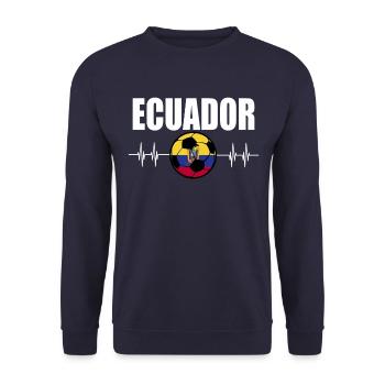 Ecuador Fußball - Unisex Pullover - Navy - Vorne - Alina (178cm) & Michal (187cm)