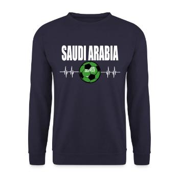 Saudi-arabien Fußball - Unisex Pullover - Navy - Vorne - Alina (178cm) & Michal (187cm)