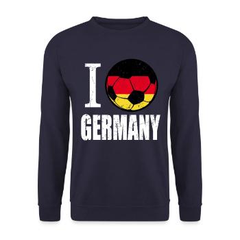 Allemagne Football - Sweat-shirt Unisexe - marine - Devant - Alina (178cm) & Michal (187cm)