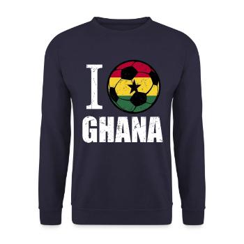Ghana Football - Unisex Sweatshirt - navy - Front - Alina (178cm) & Michal (187cm)