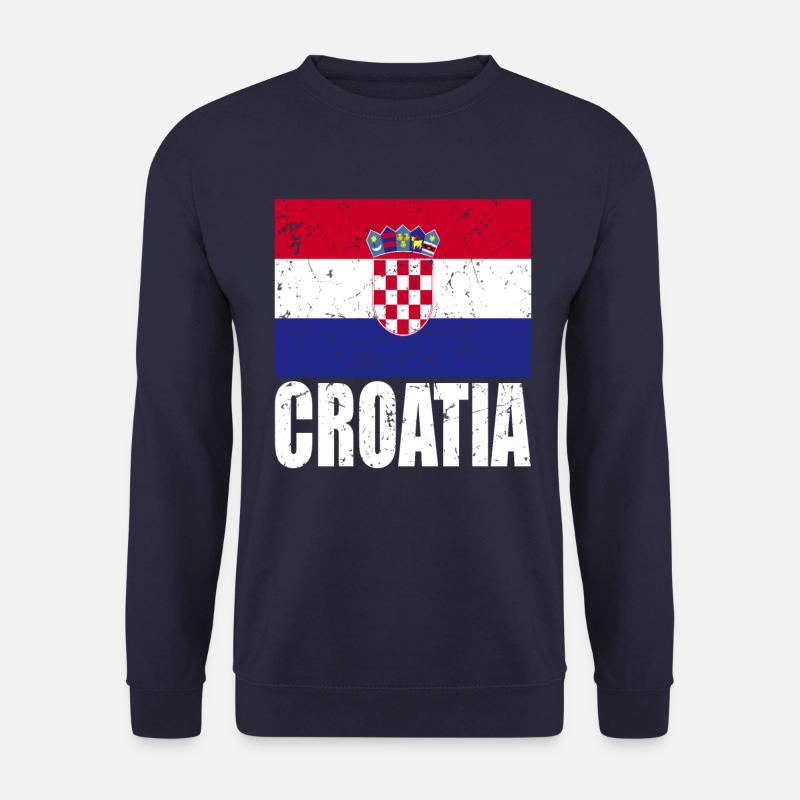 Drapeau de la Croatie - Sweat-shirt Unisexe - marine