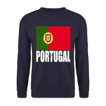 Drapeau du Portugal - Sweat-shirt Unisexe - marine - Devant - Alina (178cm) & Michal (187cm)