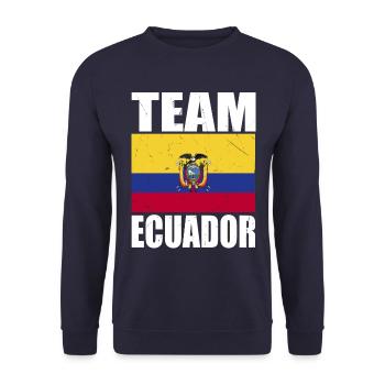 Team Ecuador Football - Unisex Sweatshirt - navy - Front - Alina (178cm) & Michal (187cm)