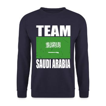 Équipe d’Arabie saoudite de football - Sweat-shirt Unisexe - marine - Devant - Alina (178cm) & Michal (187cm)