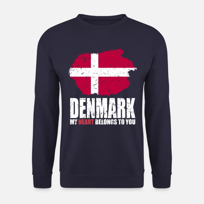 Dänemark Fahne - Unisex Pullover - Navy
