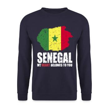 Drapeau du Sénégal - Sweat-shirt Unisexe - marine - Devant - Alina (178cm) & Michal (187cm)