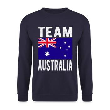 Australia Flag - Unisex Sweatshirt - navy - Front - Alina (178cm) & Michal (187cm)
