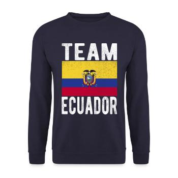 Drapeau de l’Équateur - Sweat-shirt Unisexe - marine - Devant - Alina (178cm) & Michal (187cm)