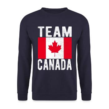 Canada Flag - Unisex Sweatshirt - navy - Front - Alina (178cm) & Michal (187cm)