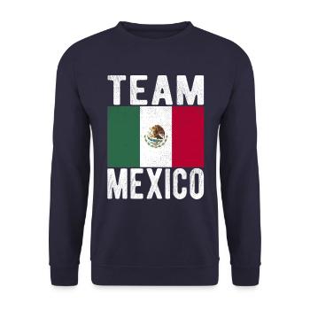 Drapeau du Mexique - Sweat-shirt Unisexe - marine - Devant - Alina (178cm) & Michal (187cm)