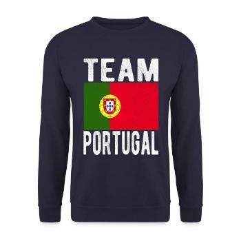 Drapeau du Portugal - Sweat-shirt Unisexe - marine - Devant - Alina (178cm) & Michal (187cm)