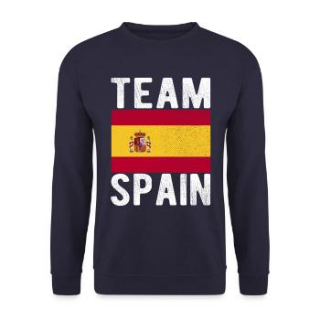 Drapeau de l’Espagne - Sweat-shirt Unisexe - marine - Devant - Alina (178cm) & Michal (187cm)