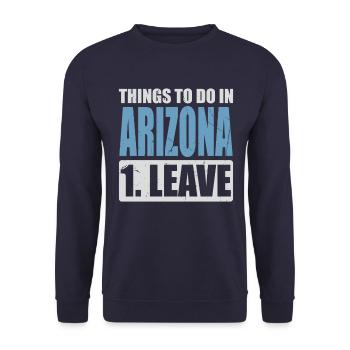 Arizona Memes - Unisex Sweatshirt - navy - Front - Alina (178cm) & Michal (187cm)