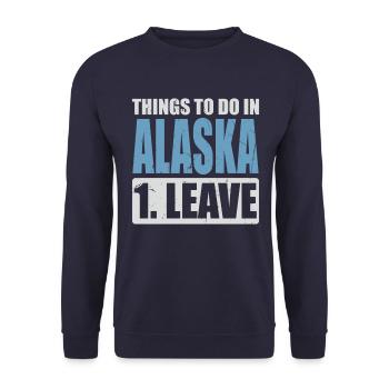Mèmes de l’Alaska - Sweat-shirt Unisexe - marine - Devant - Alina (178cm) & Michal (187cm)