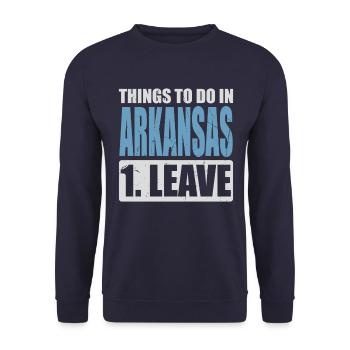 Arkansas Memes - Unisex Sweatshirt - navy - Front - Alina (178cm) & Michal (187cm)