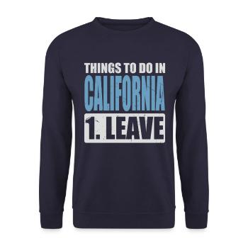 Mème californien - Sweat-shirt Unisexe - marine - Devant - Alina (178cm) & Michal (187cm)