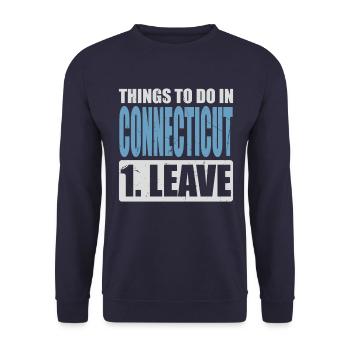 Connecticut Meme - Unisex Pullover - Navy - Vorne - Alina (178cm) & Michal (187cm)