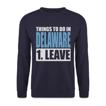 Delaware Meme - Unisex Pullover - Navy - Vorne - Alina (178cm) & Michal (187cm)